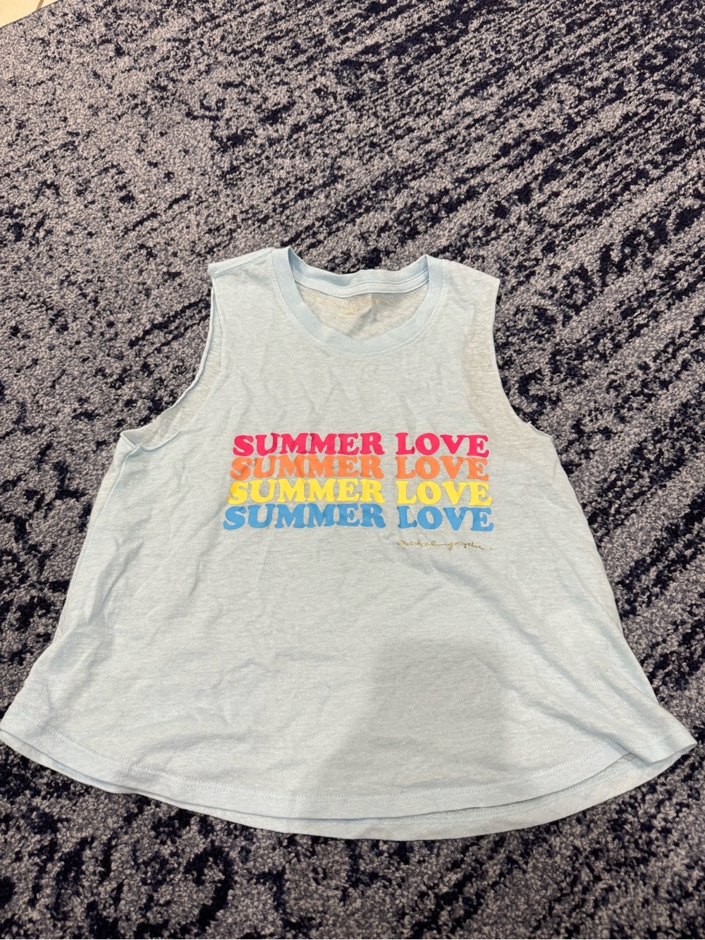 Spiritual Gangster Light Blue "Summer Love" Graphic Tank
